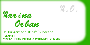 marina orban business card